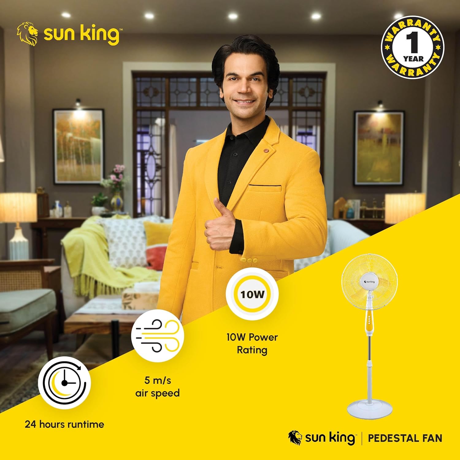 SUN KING PEDESTAL FAN - Image 3
